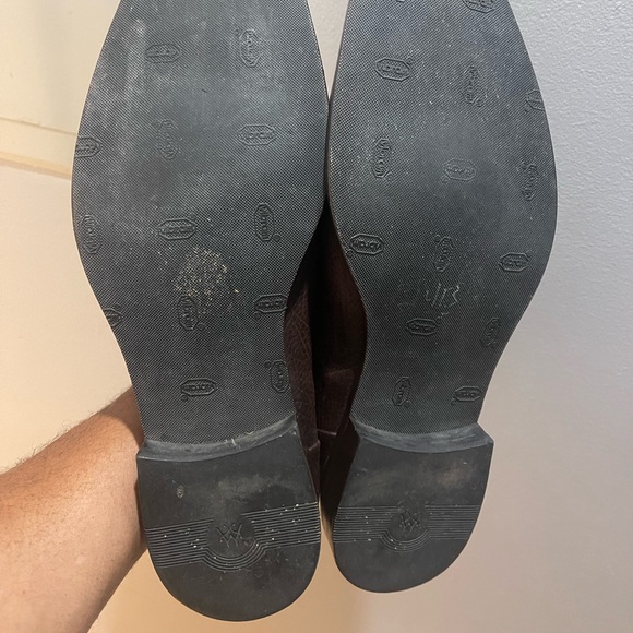 Massimo Dutti Brown Pebble Leather Dress Shoes - Sz 11.5 - Picture 13 of 15